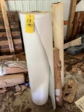 (1) white roll of plastic (8) thin clear plastic rolls