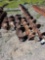 9 pieces of various boring augers