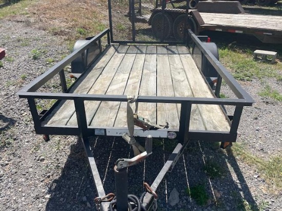 2015 Quality 5 X 8 single axle trailer with drop gate
