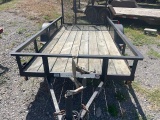 2015 Quality 5 X 8 single axle trailer with drop gate