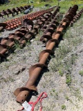 23 pieces of variable size and length boring augers