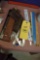 Misc lot of rulers Protractors, gauges and other stuff Lufkin metal Rule