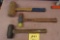 Lot of 3 misc mallets Holbrook, Craftsman, Wooden