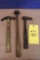 3 very old unique primitive antique hammers