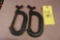 2 Antique Columbian mouse ear C Clamps