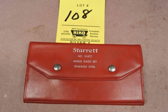 Starrett #S167C Radius gage set