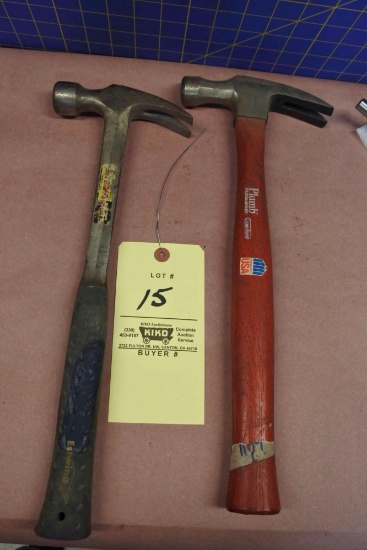 Plumb 22oz Estwing 22oz framing hammers