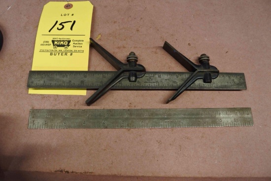 Starrett and USA rulers with Center finders