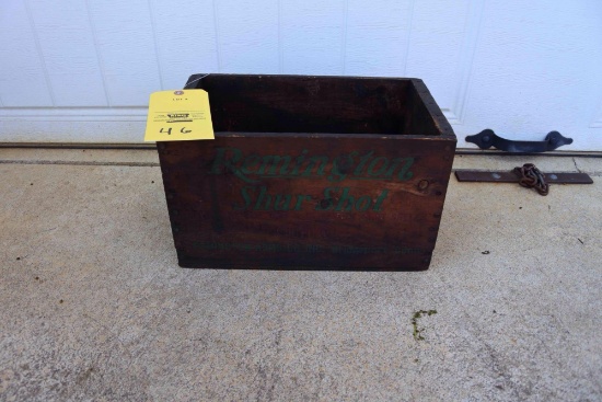 Vintage Antique Remington wooden Ammo box