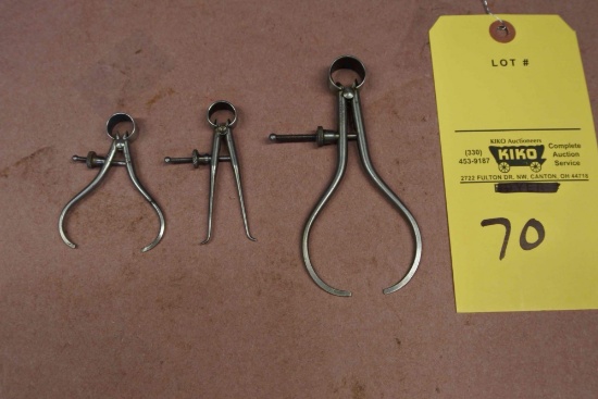 Lot of 3 Lufkin Tool Makers Calipers