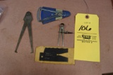 Starrett caliper and Wire Gage PFingst thickness gage