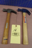 2 Claw hammers Grayvik and Stanley