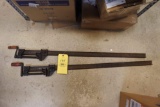 set of 2 Cincinnati Tool bar clamps