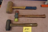 Lot of 3 misc mallets Holbrook, Craftsman, Wooden