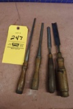lot of misc chisels and gouges Buck Brothers Keen Kutter
