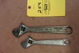 Crescent 8 and 10 inch wrenches