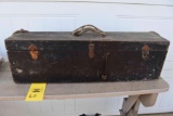 Very Old Carpenters Tool Box with the old Lock and Key