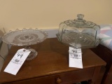 (2) Glass Cake Stands