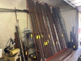 Orange Wall Rack and pipes, misc metal
