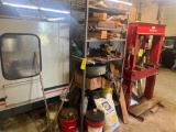Metal Shelf / Wood Scraps / Piping Etc