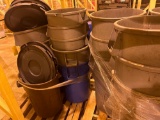 Pallets of Trash Cans