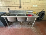Eagle Stainless Steel Three Compartment Sink