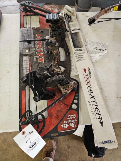 Vortex compound bow, bolts