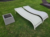 2 Chase Lounges and Table