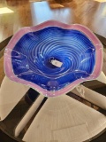 Large art glass bowl