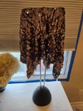 Pair of Lamps with Sparkle Drapped Shade