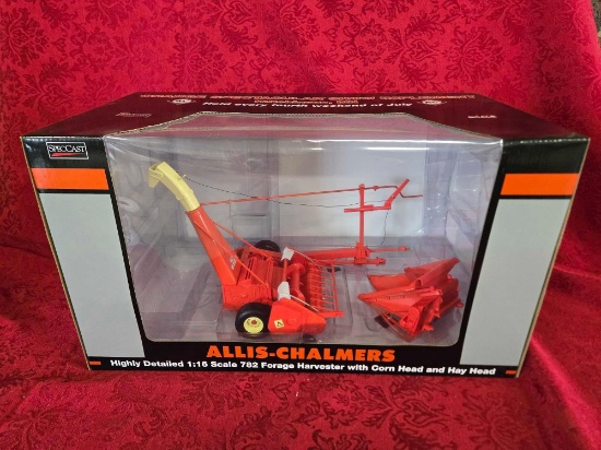 Speccast Allis-Chalmers Forage Harvester Orange Spectacular Show Implement 1/16