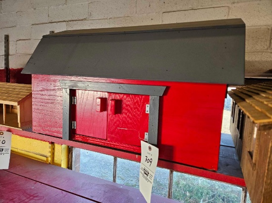 Custom red barn, 16 x 25in