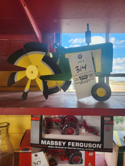 Wooden Tractor Wind Mill