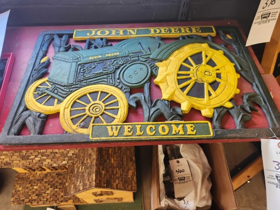 John Deere Door Mat Cast Metal