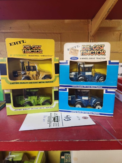Ertl 1/64 4wd Ford and Steiger Tractors Bid X4