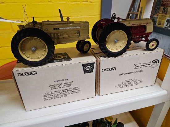 Ertl Cockshut 1/16th tractors with boxes, bid x 2