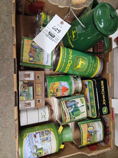 JD kettle, tins