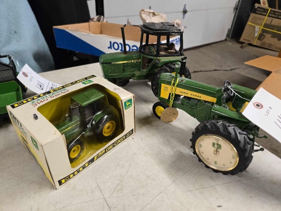John Deere 3140 Tractor 1/32, JD cab Tractor 1/16, JD 720 With click and Medallion bid x 3