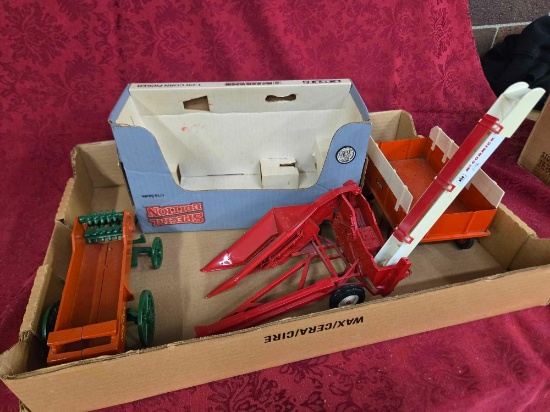PR-1 Picker, New Idea Spreader, Case wagon, Box