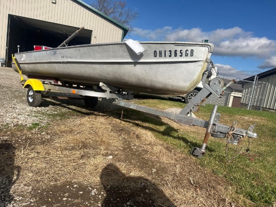 1966 Aluma Craft 16ft Boat w/ Trailer