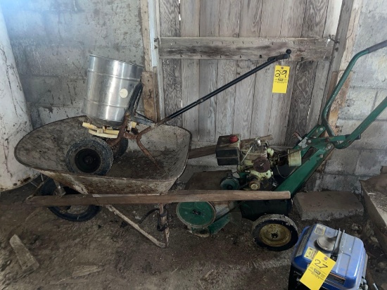 Rototiller / Wheelbarrow / Spreader