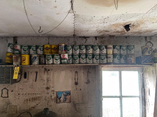 Early Oil Cans / Contents of Shelf