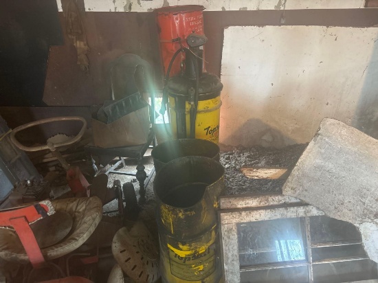 Topsall and Citgo Grease Cans
