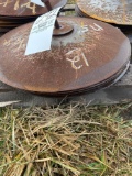 Stack of 17.5 inch 11/8 inch square disc blades (12 blades)