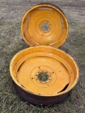 pair of 9 bolt 38 inch steel press wheels
