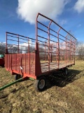 H & S 9 X 18 bale wagon Unverferth gear ext tongue