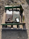 (2) JD starter brackets and (2) weights