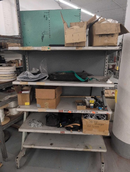 Knee Pads, Big Rings, Chain, Scrap Bungee, Cotton Sleeve, Staplers and Shelf