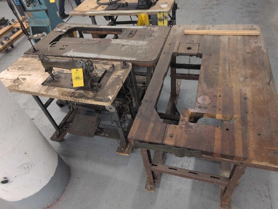 Singer Sewing Machine & 3 Sewing Tables