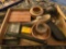 Horn pipe holder, Club, cowbiy statue, vase, wooden bowls